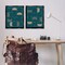 Stupell Industries Minimalist Teal Geometric 2 pc Framed Floater Canvas Wall Art Set Design by Vision Studio
